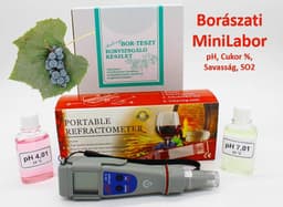 Vinařský miniLABOR s refraktometrem a pH metrem
