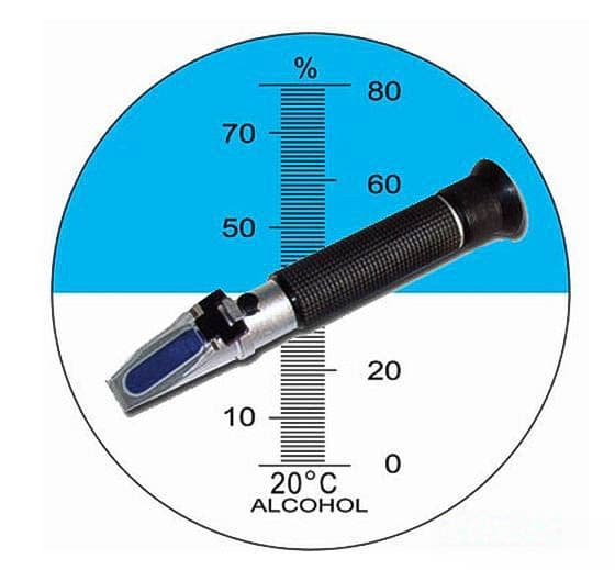 RHW-80 alkoholový refraktometr 0–80 %